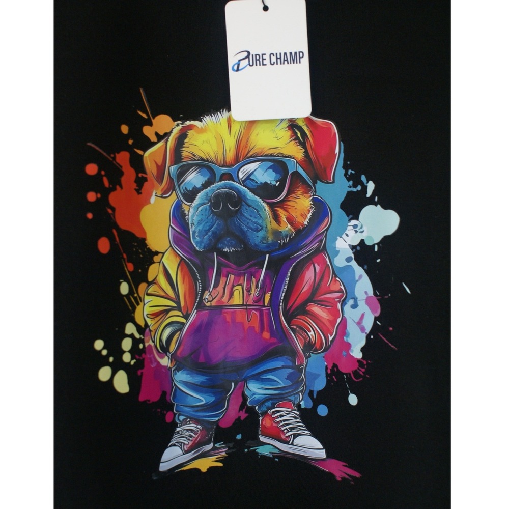 Pure Champ Kids 2-Pack Graphic Sweatshirts Black Dog & Red Monkey Size 10/12 - Picture 2 of 12